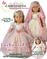 18" Doll Clothes Pattern American Girl Dress Holiday Princess Gala Wedding Gown