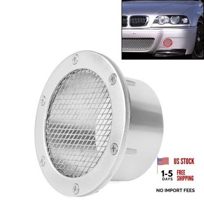 BARTOO Bumper Intake Air Duct Vent Car Mesh Grille Inlet Cover, Racing Silver
