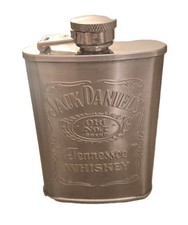 Jack Daniel's small hip flask. Stainless steel. VCG