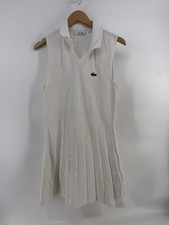 Lacoste Sport Women's Players Tennis Dress EF0615 White Seamless Knit 42/44 Med