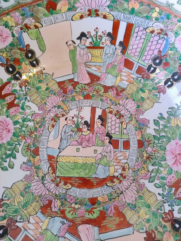 Grande coupe porcelaine Chinoise - Famille Rose  - Photo 4/4