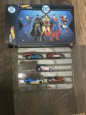 New Open Box Hot Wheels DC Character Cars 5 Pk Die Cast Vehicles