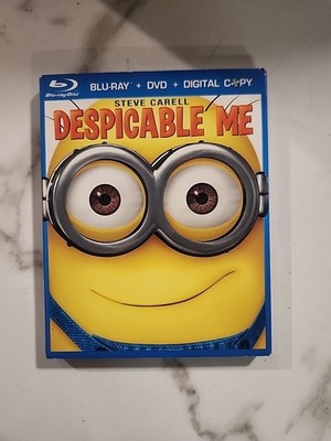 Despicable Me [Blu-ray+DVD+Digital Copy] By Steve Carell VERY GOOD W/ Slipcover