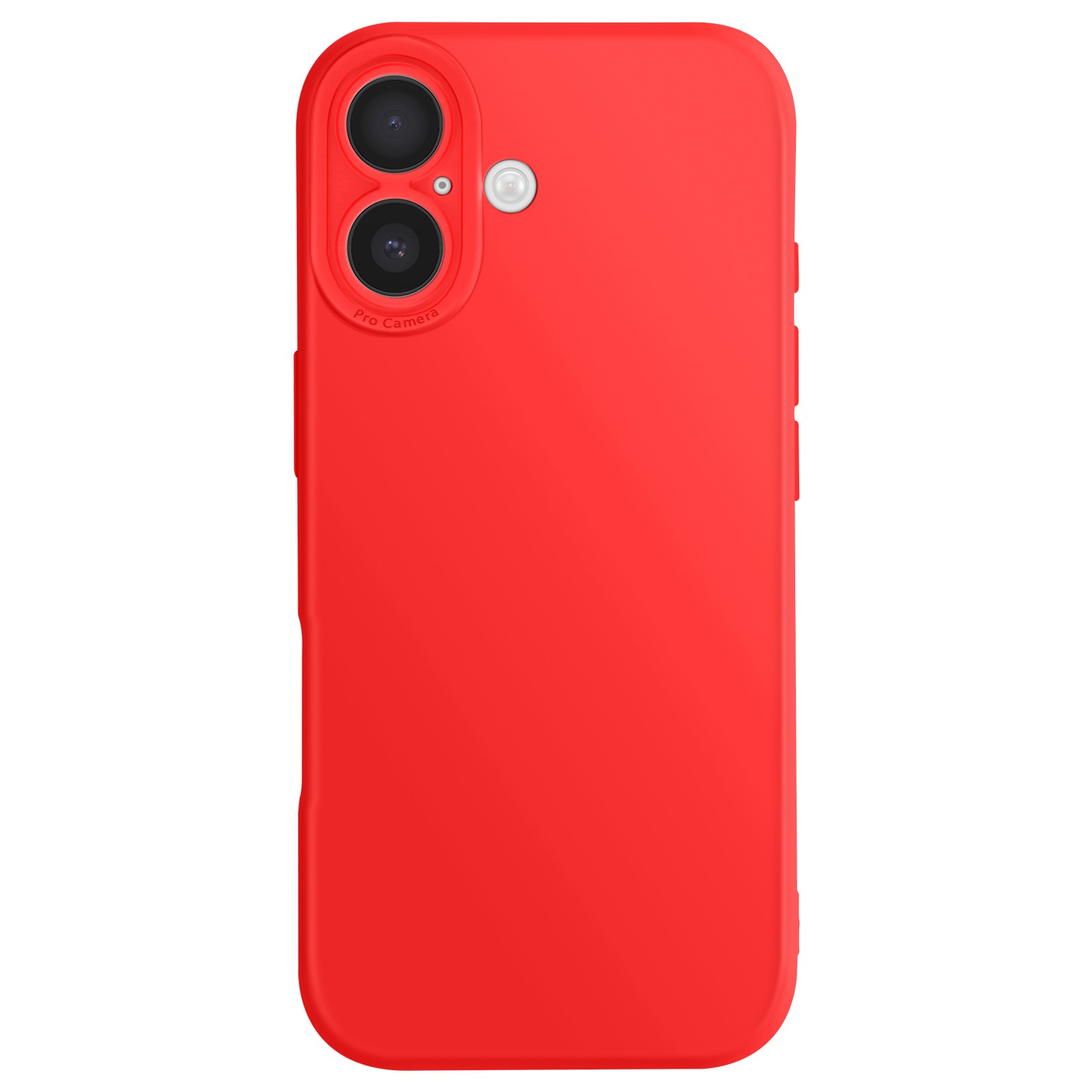 Coque iPhone 17 en gel souple rouge dotée d'un renfort spécial pour l'objectif photo