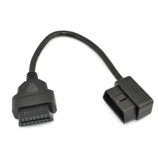 1ft Feet 30cm/12 OBD II OBD2 16 Pin Male to Female "12""", Black