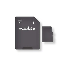 Nedis Carte Mémoire MicroSDXC 128 Go Class 10 UHS-I avec Adaptateur Noir