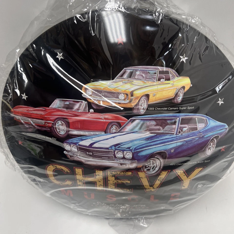 Letrero de cúpula de metal elegante Chevy Muscle Car garaje hombre cueva bar sala de juegos oficina, ☼ Foto 3 de 4