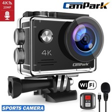 Campark 4K 20MP Action Kamera Action Cam Unterwasserkameras EIS Fernbedienung DE