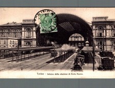 Torino interno stazione Porta Nuova , Treni Vapore F. piccolo non spedita
