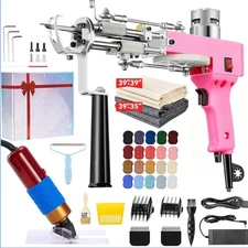 Rug Tufting Gun w/Carpet Trimmer Kit-Tuft Gun w/ Tufting-Shears, 2 In 1 Cut&loop