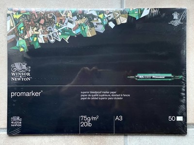 A3 Papierblock 75g/m² Block 50 Blatt Winsor & Newton ProMarker ausblutensicherer