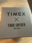 Timex x Todd Snyder Lexington Rectangle Black Dial Quartz Leather Strap 30m