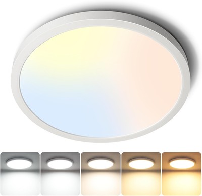 SunRider LED Flush Mount Ceiling Lights, 12inch 1 Count (Pack of 1), White 