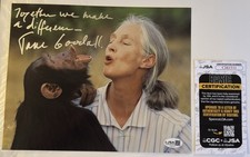 Jane Goodall ,  Signed Autographed 8x10 Color Photo JSA authenticated