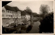 RPPC Blick vom Roten Steg Rothenburg ob der Tauber Bavaria Germany postcard b997