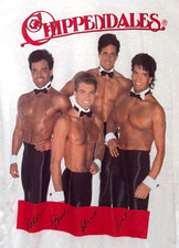 Vintage 1989 Chippendales Dancers Ringer T-Shirt Kiki Made in USA One Size EUC