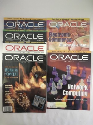 Lot of 6 Oracle Magazine Vol. IX - XII 1995-98 Back Issue COMPUTER Magazines