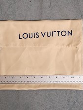Louis Vuitton beżowo-niebieska składana torba na kurz 11,5" X 9,5"