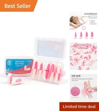 Soft Foam Ear Plugs for Sleeping, 5 Pairs, 38dB SNR, Pink/White  Ultra-soft ...
