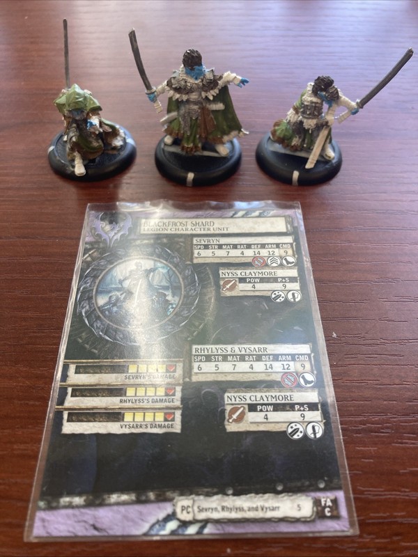 Painted Privateer Press Hordes Legion Of Everblight, Blackfrost Shard Set, metal