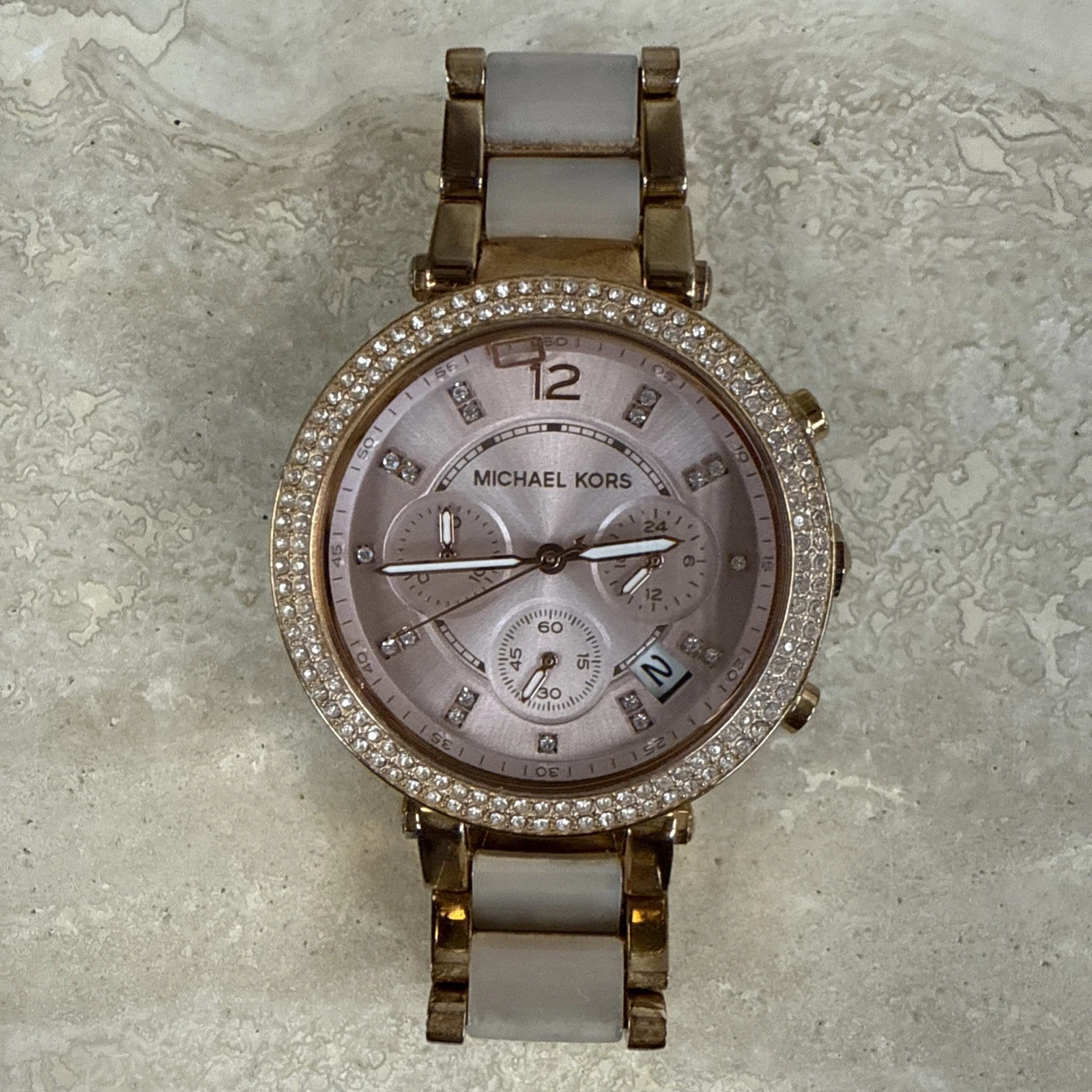 Orologio Michael Kors Parker MK5896 donna oro rosa quadrante analogico quarzo