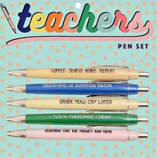 BRAND NEW with TAGS Hilarious Teacher Pen Set