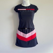 TOMMY HILFIGER Girls Vintage Embroidered Shirt  Skirt Set Size 7 Girls