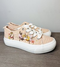 NWT Blowfish Malibu Sadie-Sun Sneakers Size 8 Dusty Rose Pink Floral Embroidery