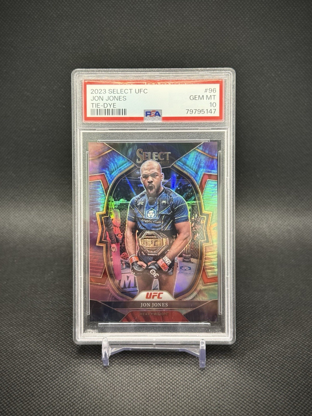 Jon Jones 2023 Panini Select UFC  Tie-Dye Prizm /25 SSP PSA 10 Gem Mint