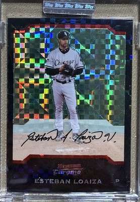 2004 Bowman Chrome Esteban Loaiza C Fractor Auto /172 #86 White Sox