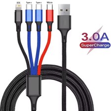 4 in 1 Multi USB Charging Cable Fast Charger Cord For iPhone Type C Micro