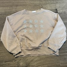 Girls Youth Small 6/7 Beige Star Gap Sweatshirt EUC