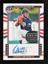 2024 Stars and Stripes Laundry Tag 2/3 Eldridge Armstrong III Patch Auto 0j81