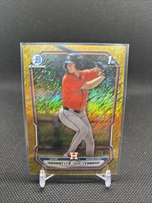 2026 Bowman Jase Mitchell 1st Chrome Gold Shimmer Refractor 31/50 Astros