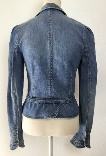 JUICY COUTURE Denim Blazer Jacket Top Size M - Picture 6 of 9