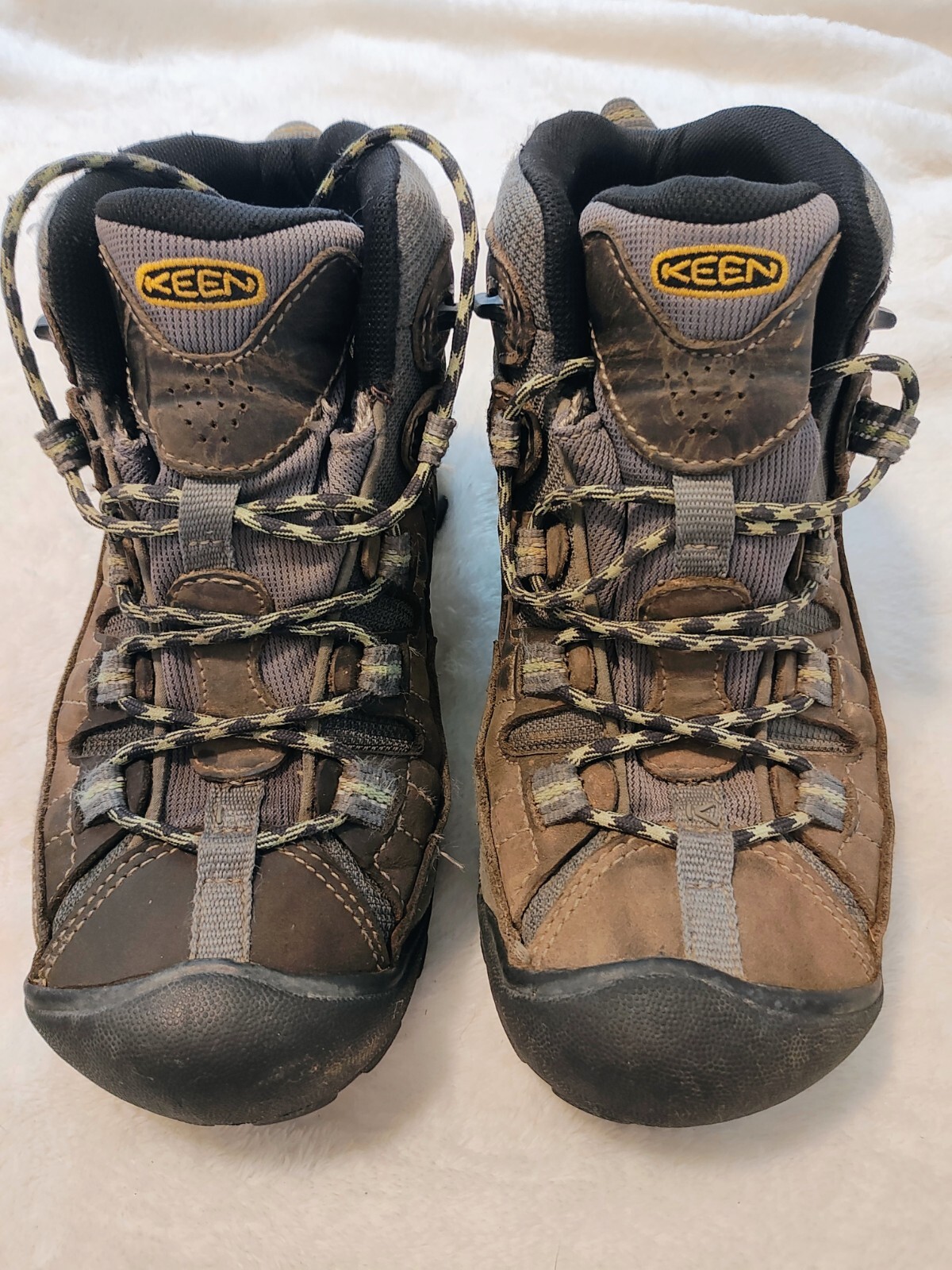 Scarpe da trekking impermeabili Keen donna taglia 7 Targhee II metà 1014997 stivali marrone verde