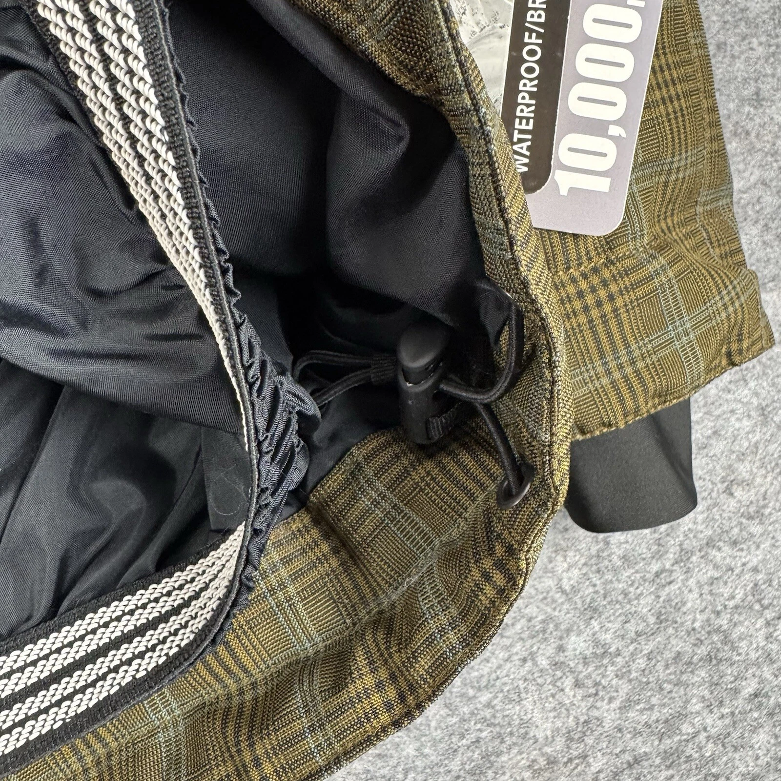 Obermeyer Ski Teton Jacket Plaid Green Nature Valley Logo Waterproof Mens XS image 11