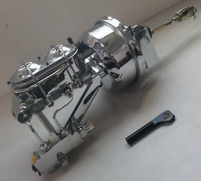 Chrome Power Brake Booster + Master Cylinder & Straight Bracket Kit – Rodspeedracing Custom Fit