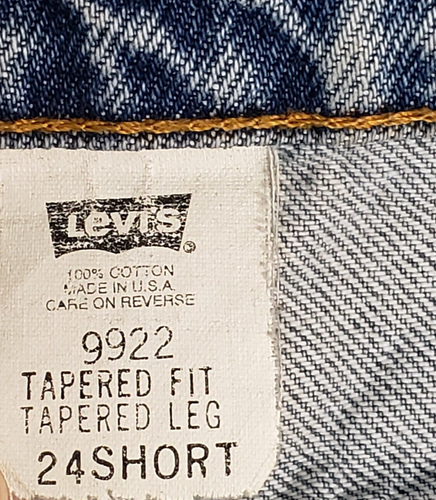 Pantalones de mezclilla de colección Levis 9922 para mujer 24S lengüeta naranja tiro ultra alto cónicos hechos en EE. UU. - Imagen 4 de 9