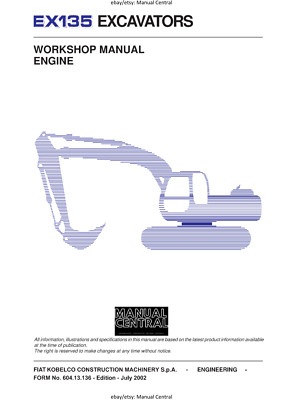 FIAT KOBELCO - EX135 BAGGER - MOTOR WERKSTATT SCHECKHEFT