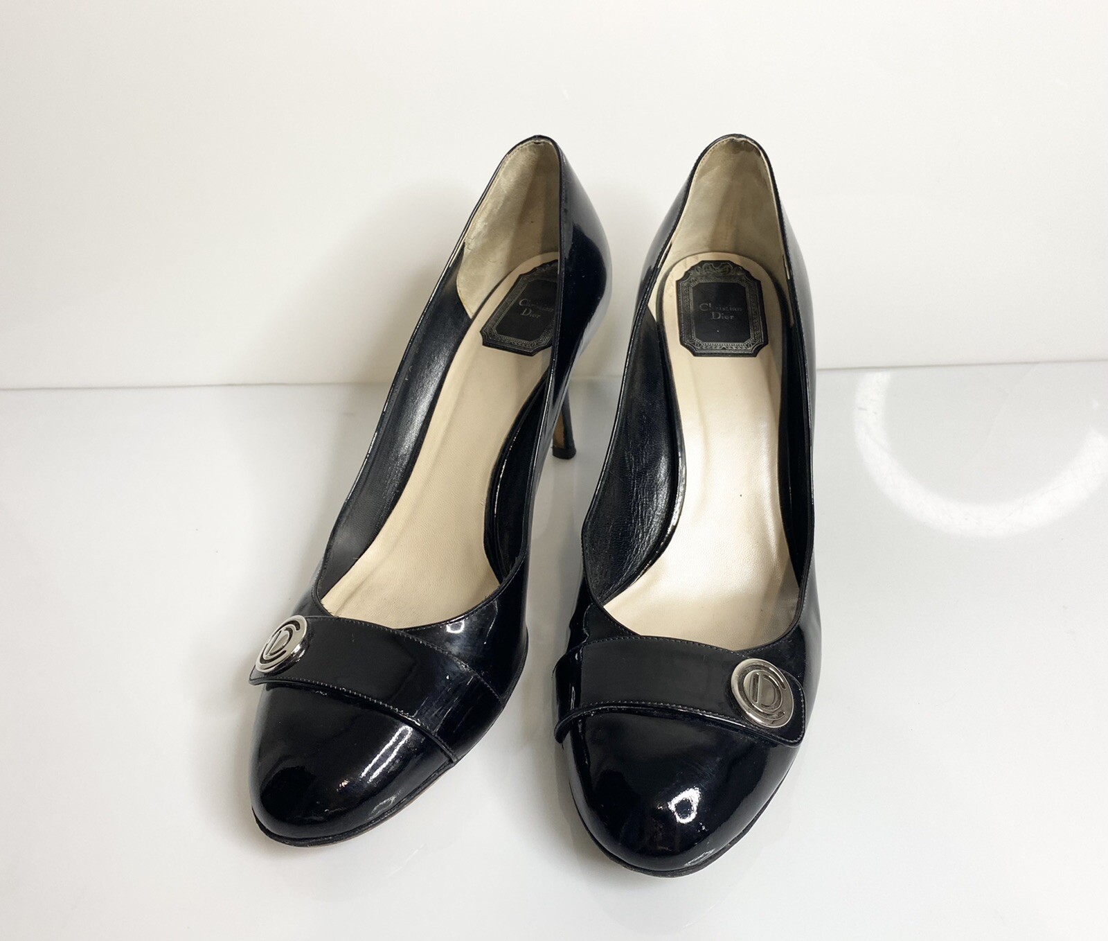 Women’s Christian Dior Shoes Patent Leather Flat CD L… Gem