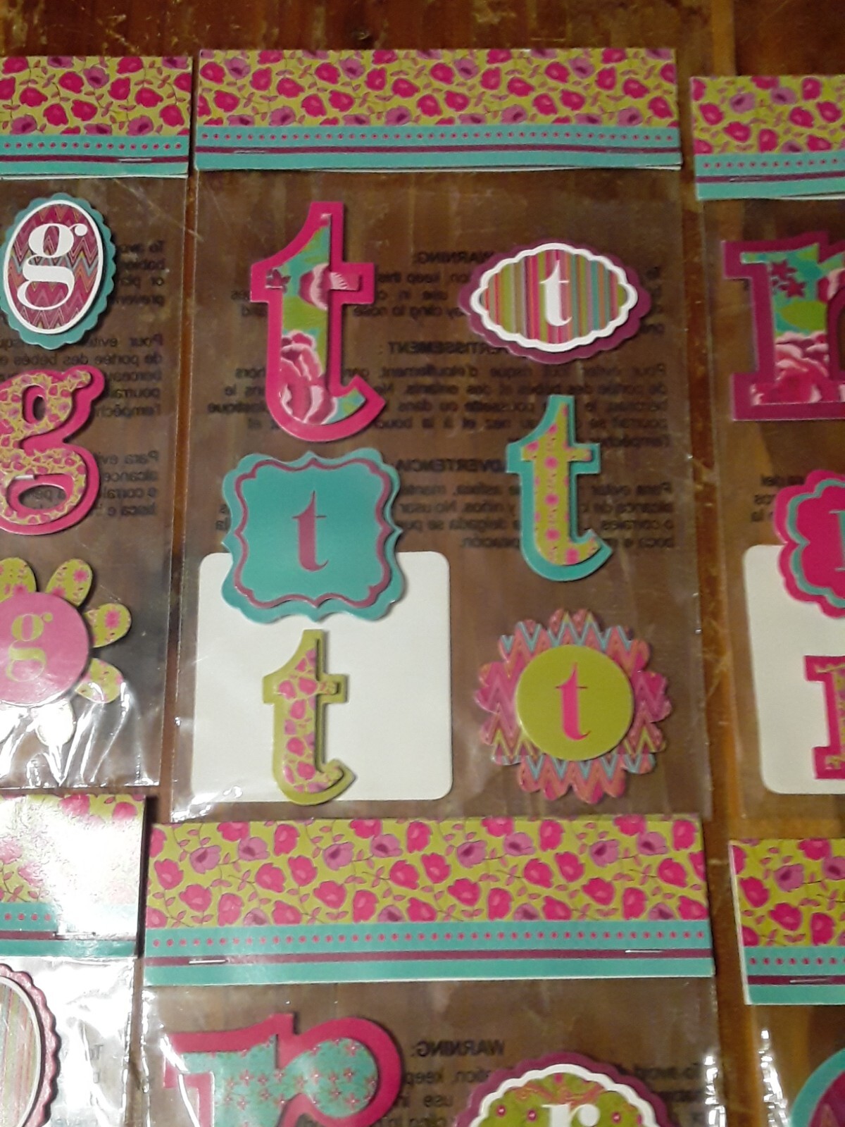 New 7 Pkgs=42 Various Monogram Letter 3D Stickers for Scrapbooking/ Crafts