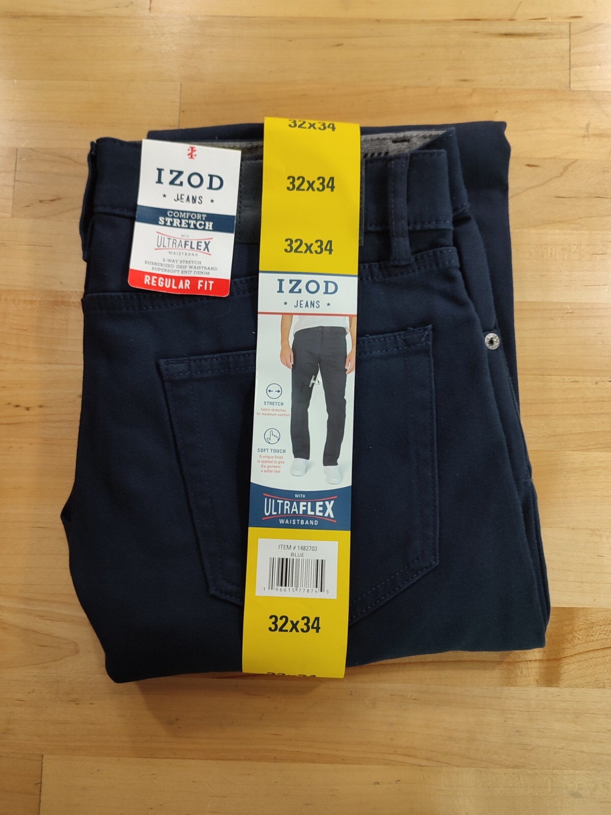 Izod+Liberty+Pants+Men+32x34+Flex+Waistband+Rubberized+Gripper+Classic