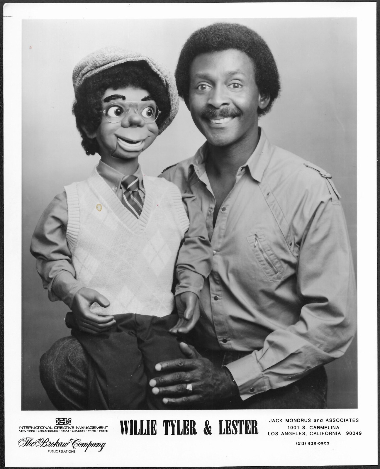 Willie Tyler and Lester Original 1980s Agency Promo Photo Ventriloquist eBay