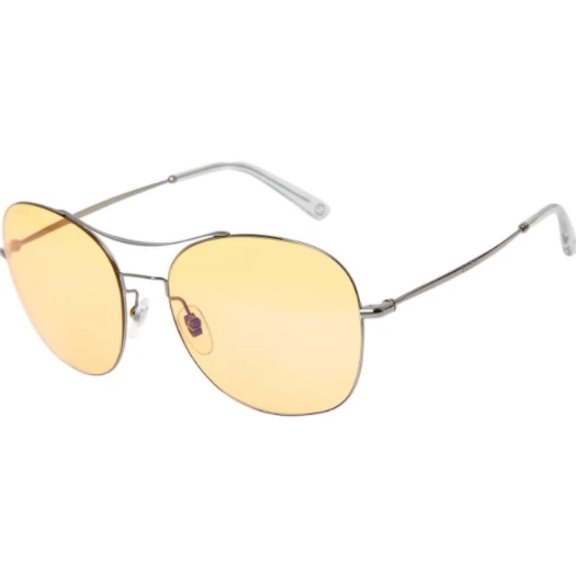 GUCCI Silver Tone and Curve bar top of the frame Sunglasses