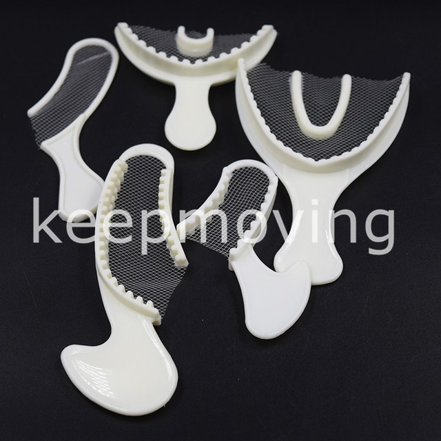 50x Bite Registration Tray Triple Trays Dental Impression Disposable Q