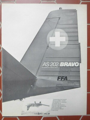 11/1976 PUB FFA ALTENRHEIN FLUGZEUG AS 202 BRAVO AIRCRAFT FLUGZEUG ORIGINAL ANZEIGE