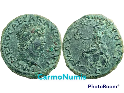 Black, magnificent semis, Lyon, 66 AD. [ROM_668]