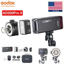 US Godox AD200ProII 2.4G TTL HSS Outdoor Flash Light Speedlite VS AD200Pro AD200