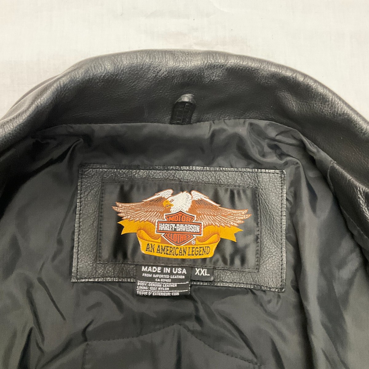 Harley Davidson Basic Skins Leather Motorcycle Jacket Mens XXL